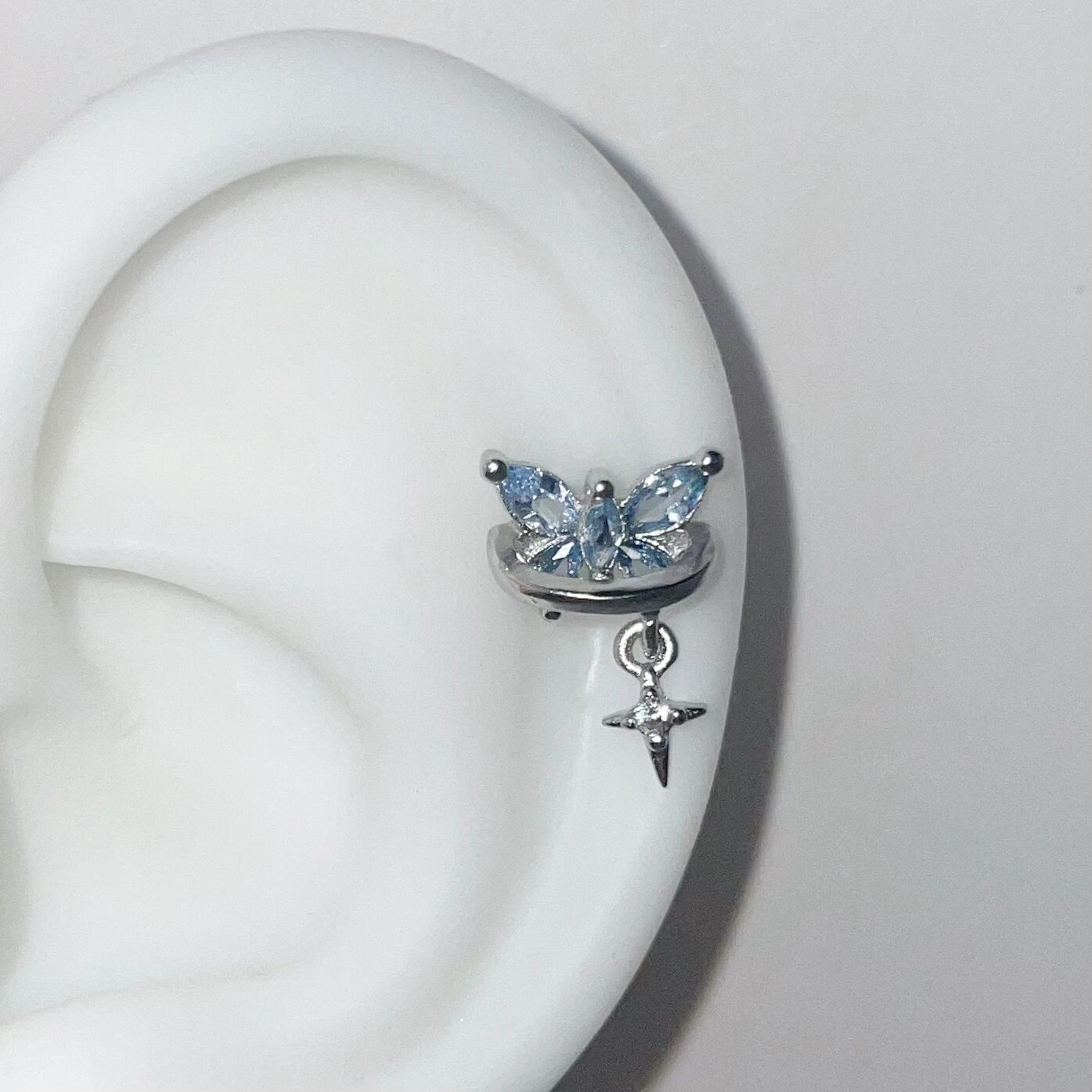 Flora Butterfly Helix Earrings