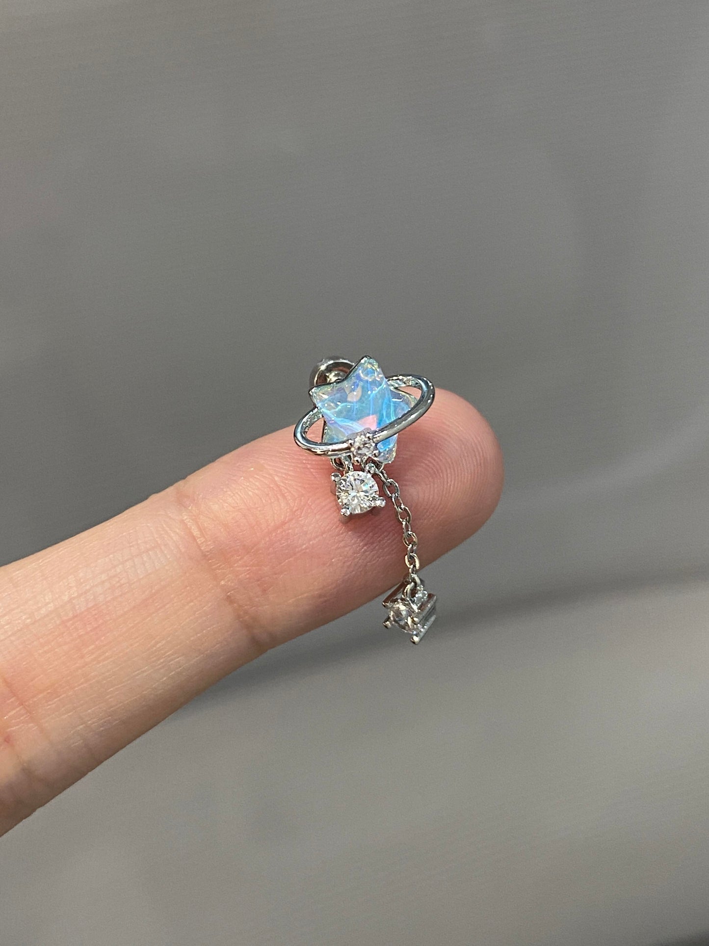 Sapphire Star Helix Earrings