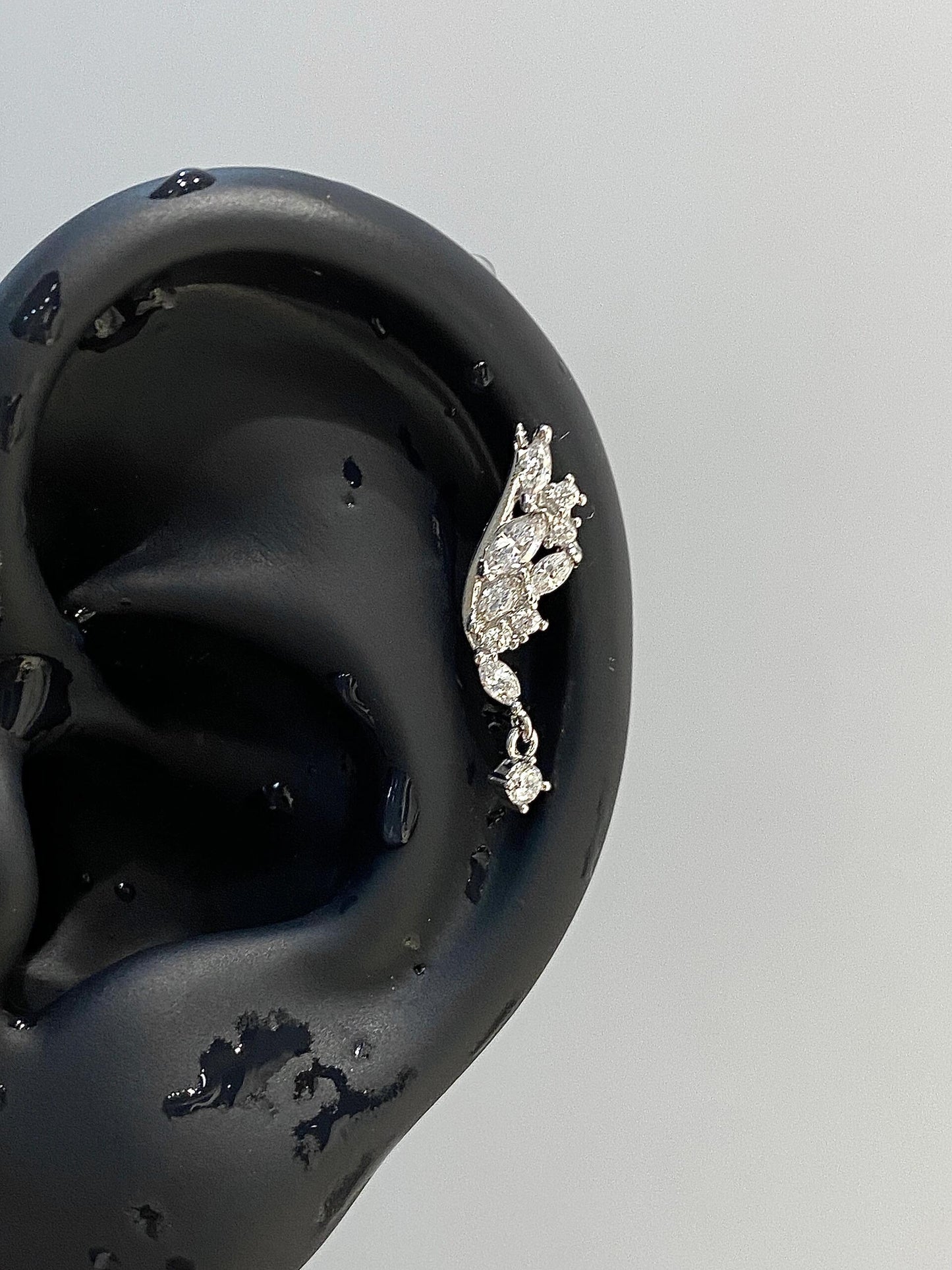 Crystal Wing Helix Earrings