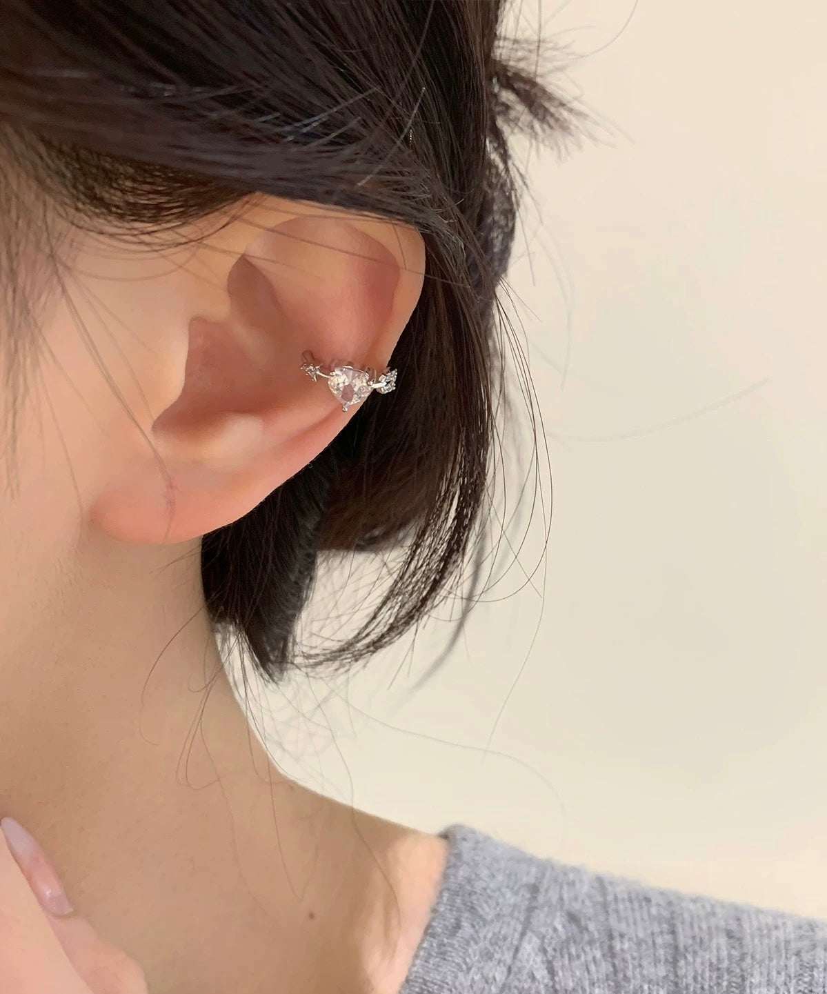 Love Pierce Cuff Conch Earrings