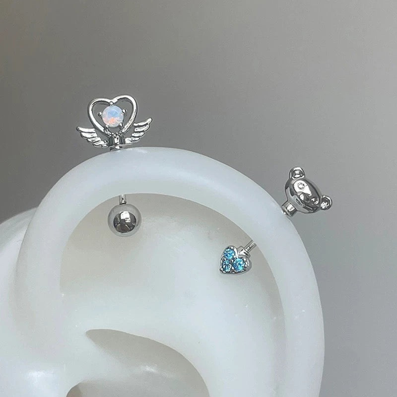Angel Wish Vertical Helix Earrings
