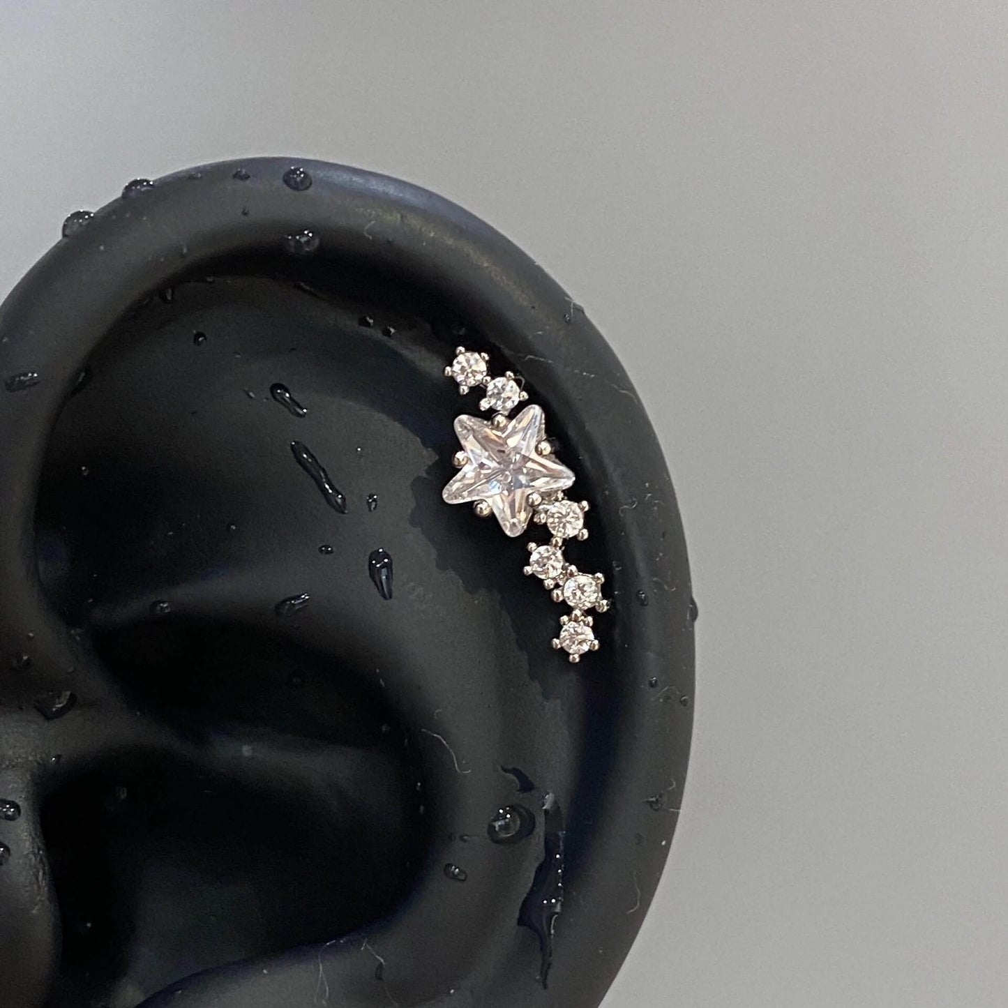 Gold Stellar Trail Helix Earrings