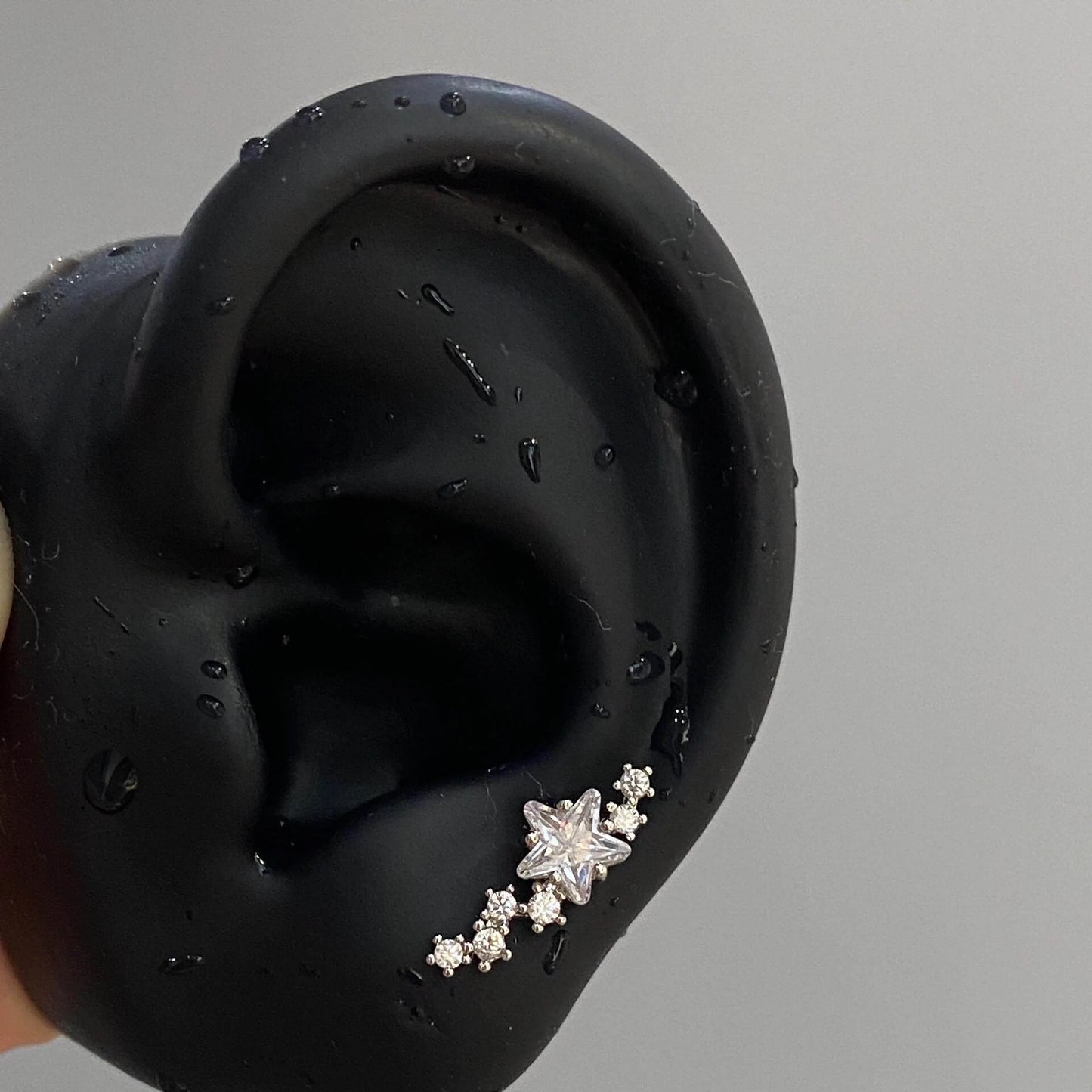Gold Stellar Trail Helix Earrings