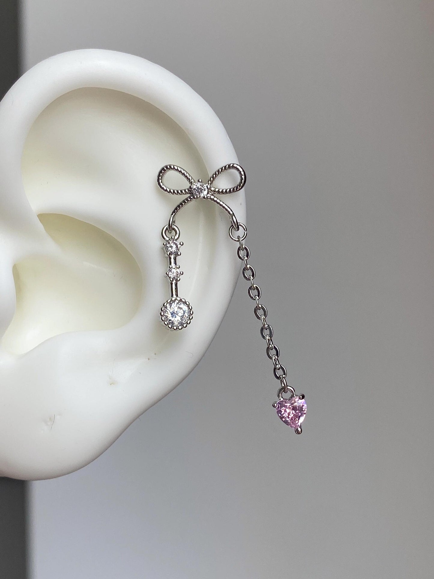 Ribbons Kiss Helix Earrings