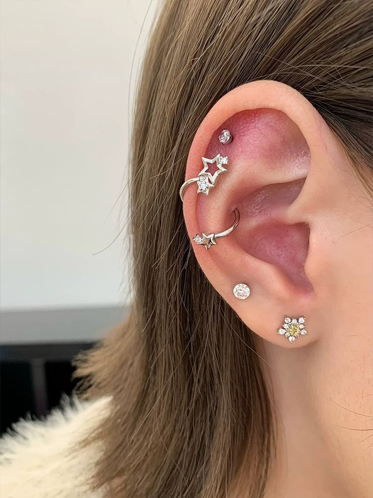 Swirling Star Conch Earrings