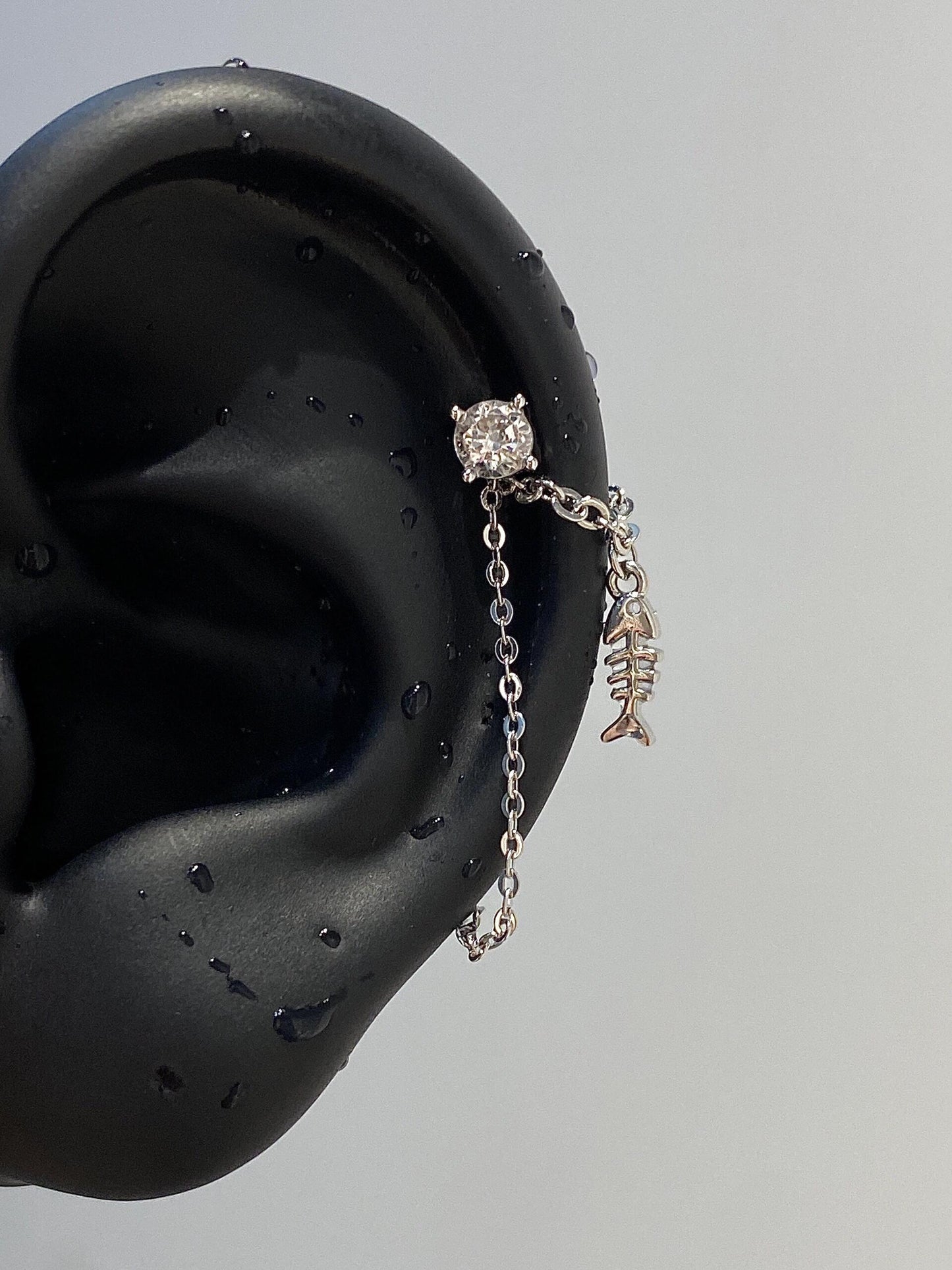 Hanging Fish Chain Earrings