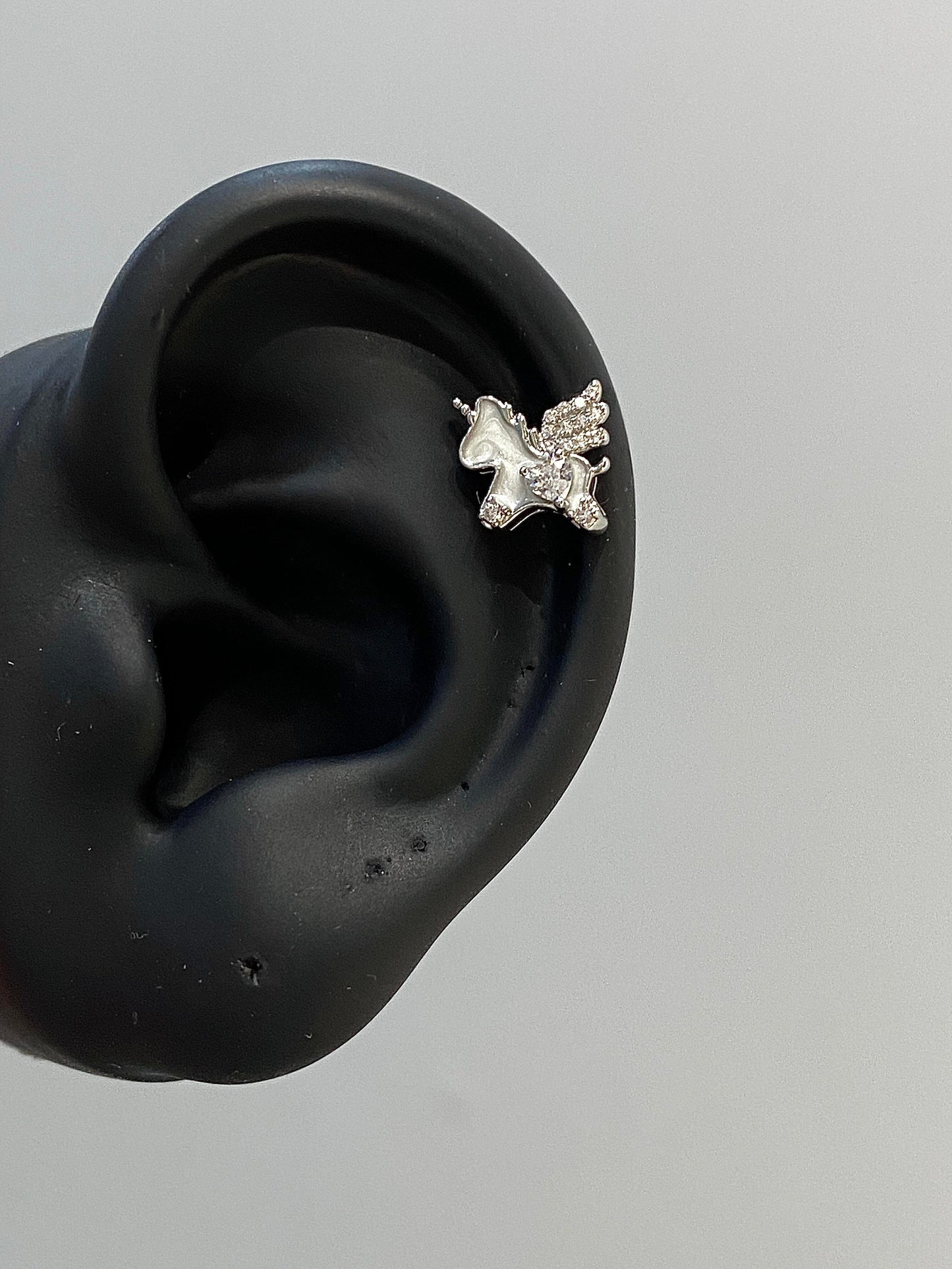 Flying Unicorn Helix Earrings