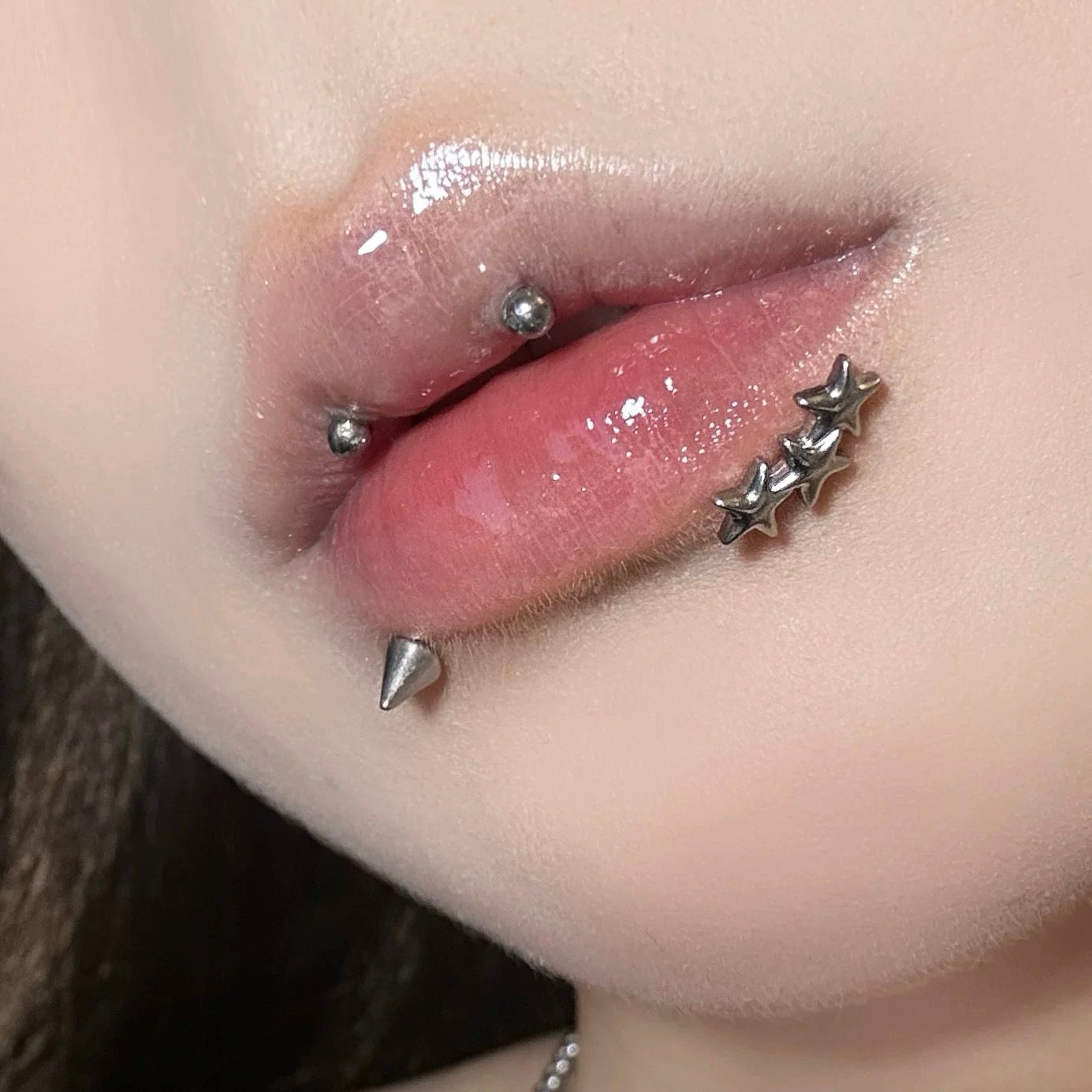 Trinity Stars Lip Stud