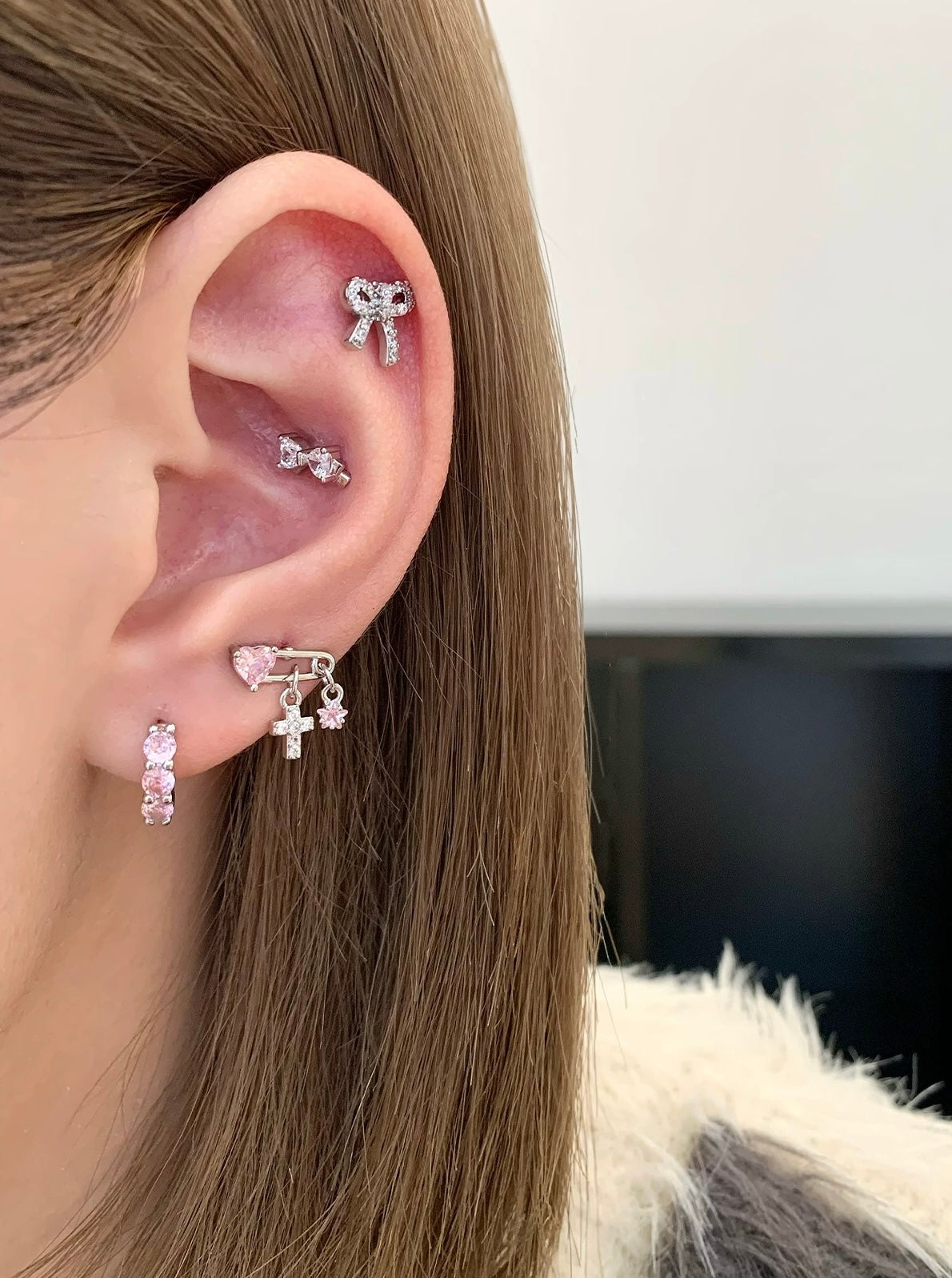 Love Pin Helix Earrings
