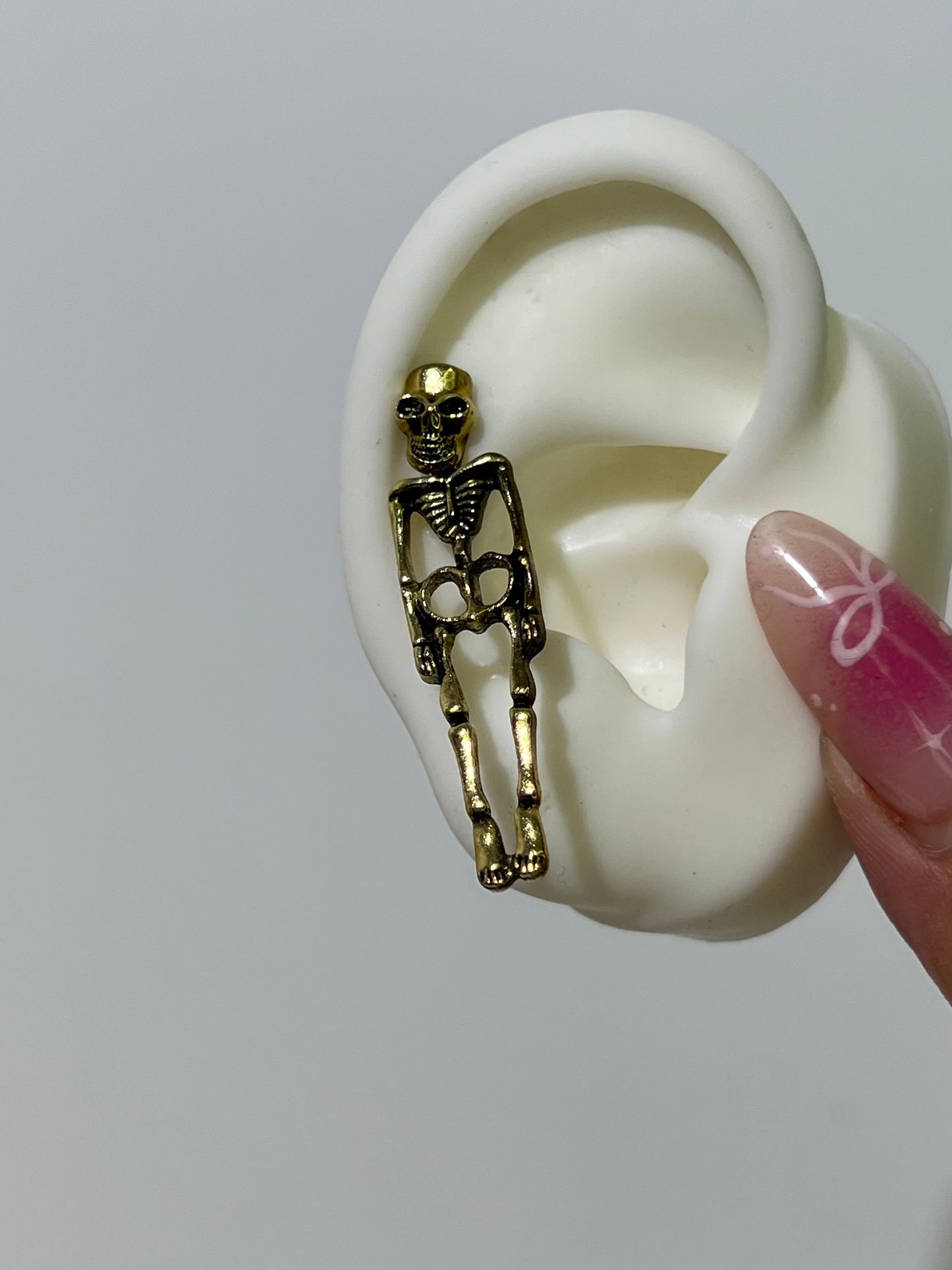 Standing Skeleton Helix Earrings