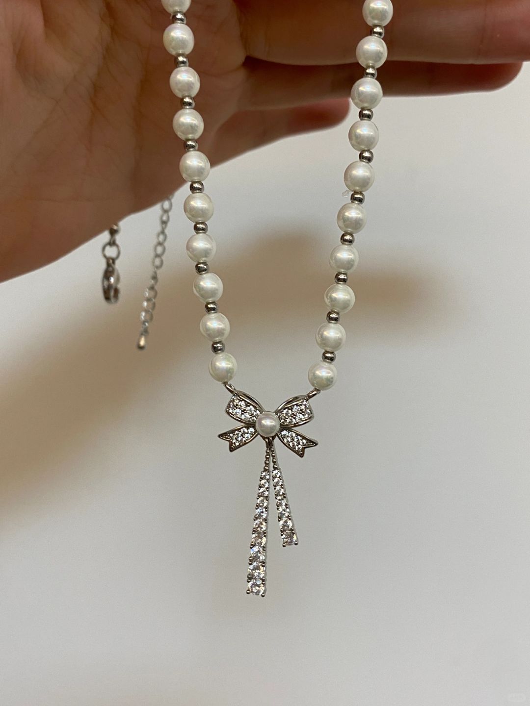 Pearl Bowdrop Necklace
