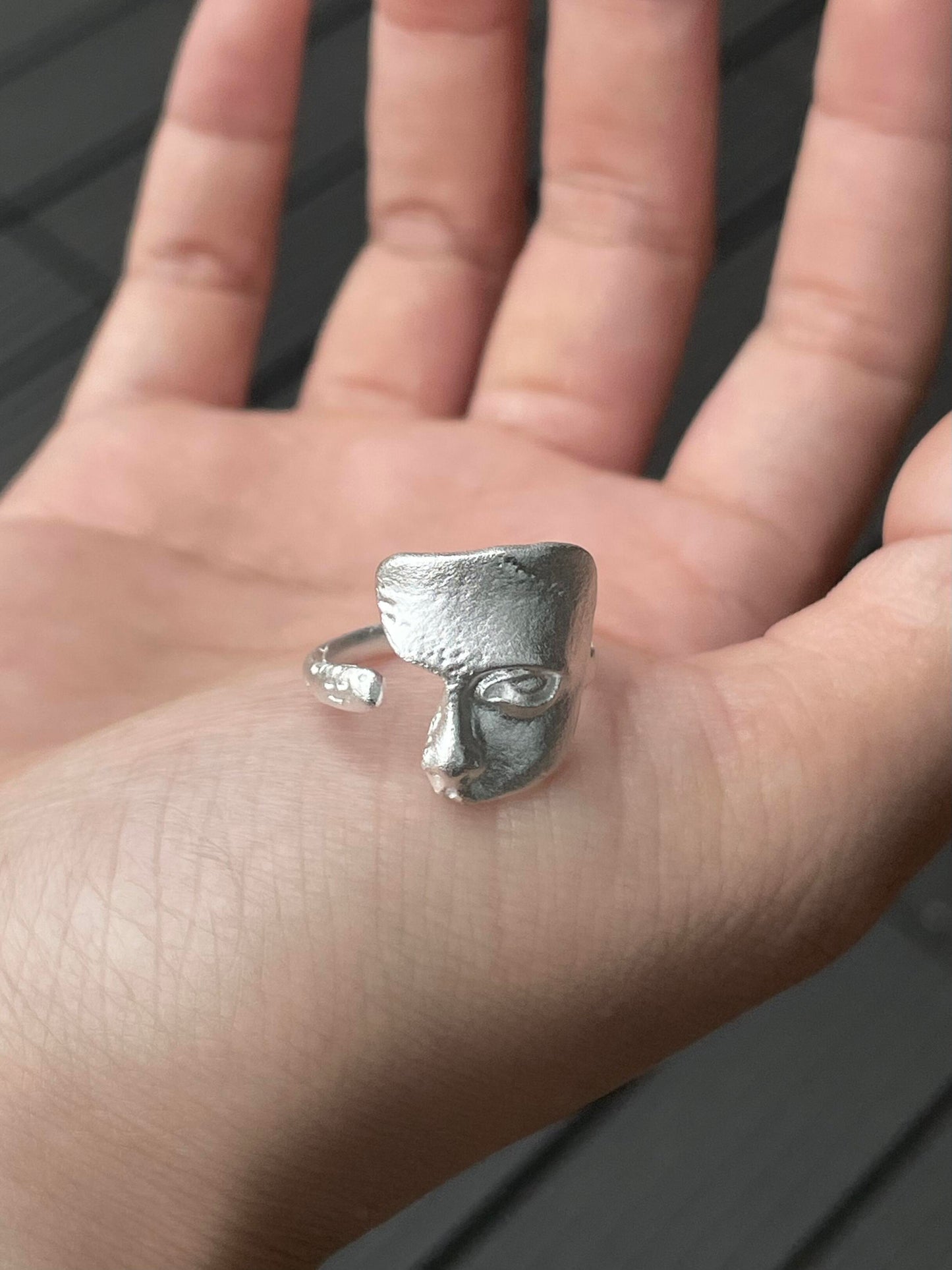 Half Face Adjustable Ring