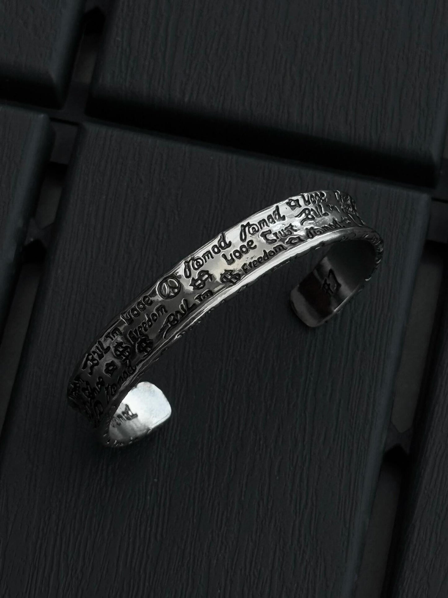 Graffiti Etch Bangle Bracelet