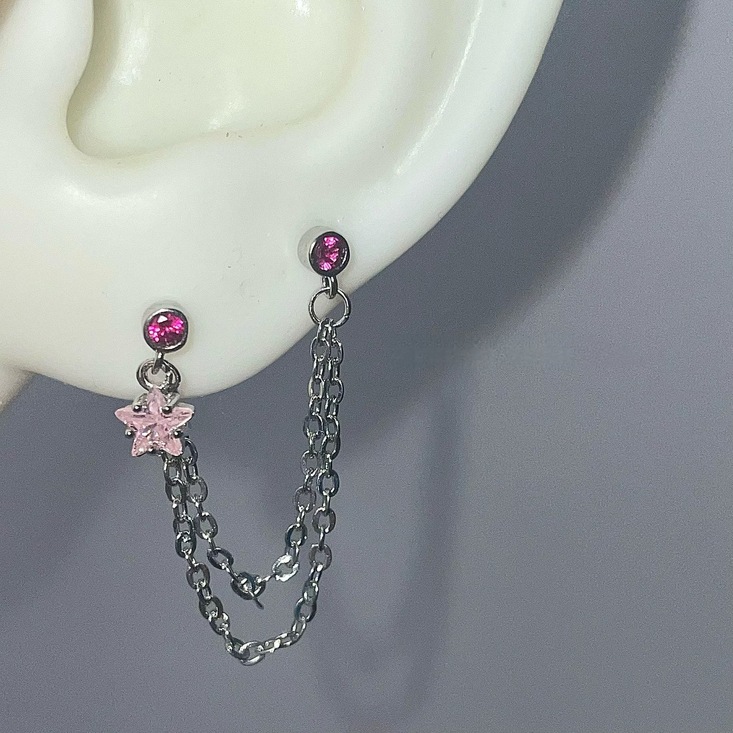 Stellar Links Double Piercing Earrings