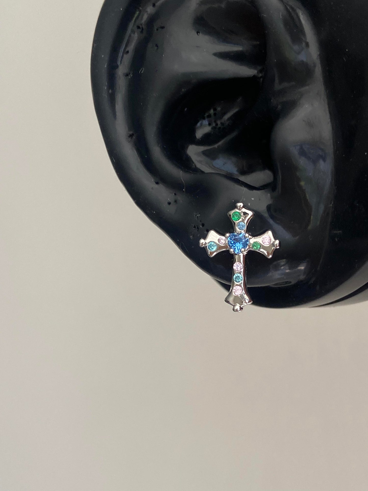 Luminous Cross Helix Earrings