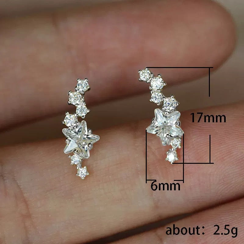 Gold Stellar Trail Helix Earrings
