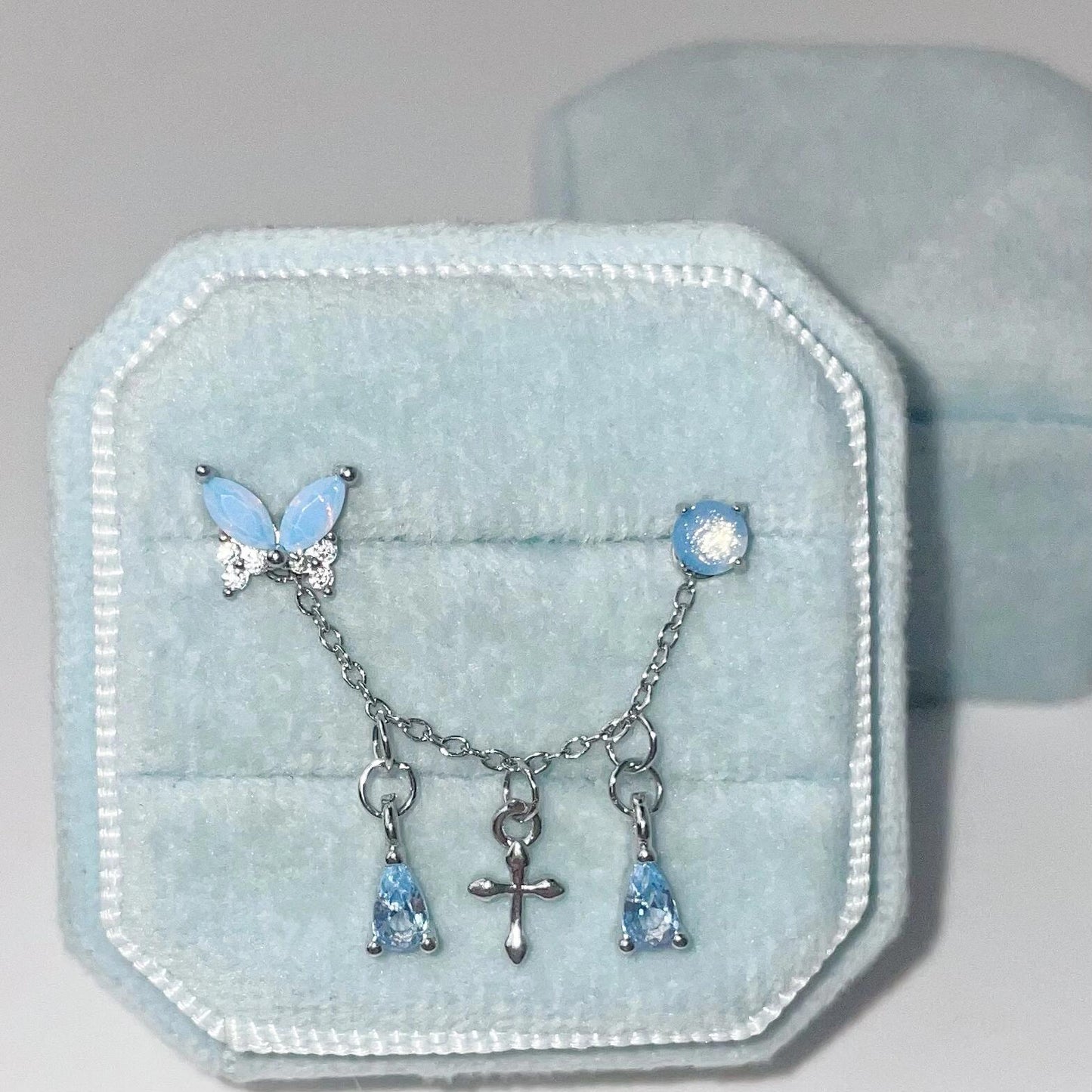 Butterfly Links Chain Earrings