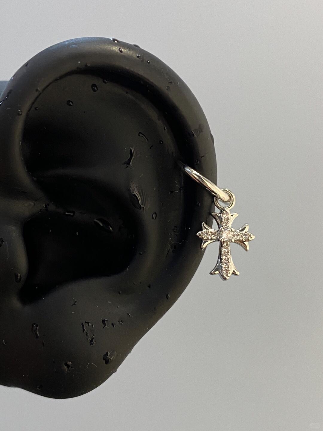 Cross Shard Helix Earrings