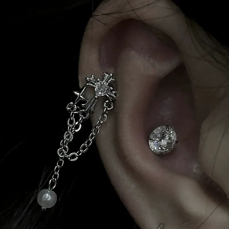 Chapel Crimson Helix Earrings
