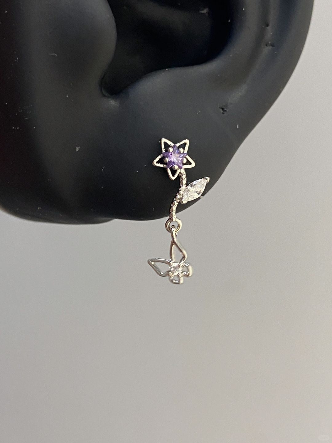 Lilac Bloom Helix Earrings
