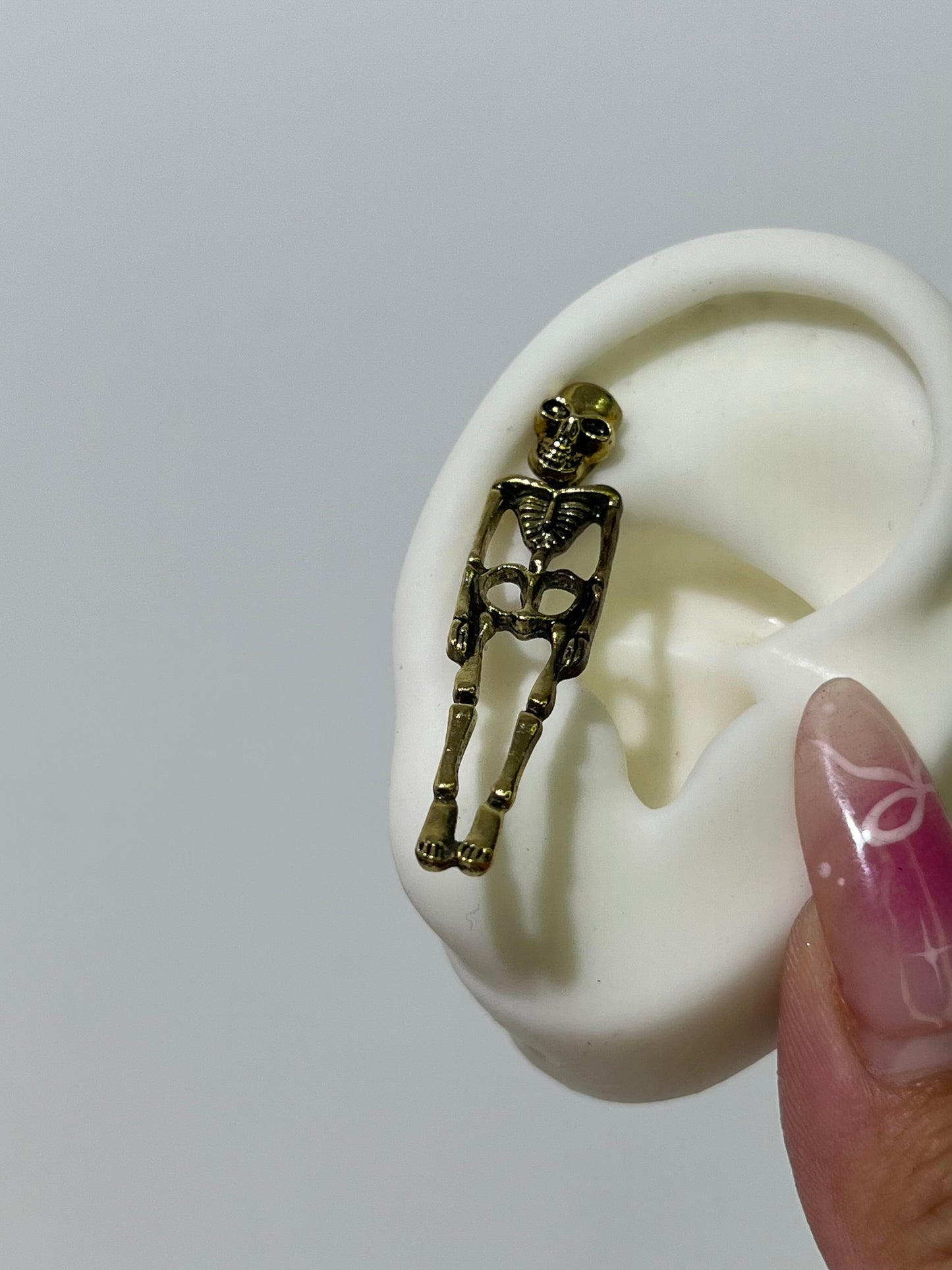 Standing Skeleton Helix Earrings