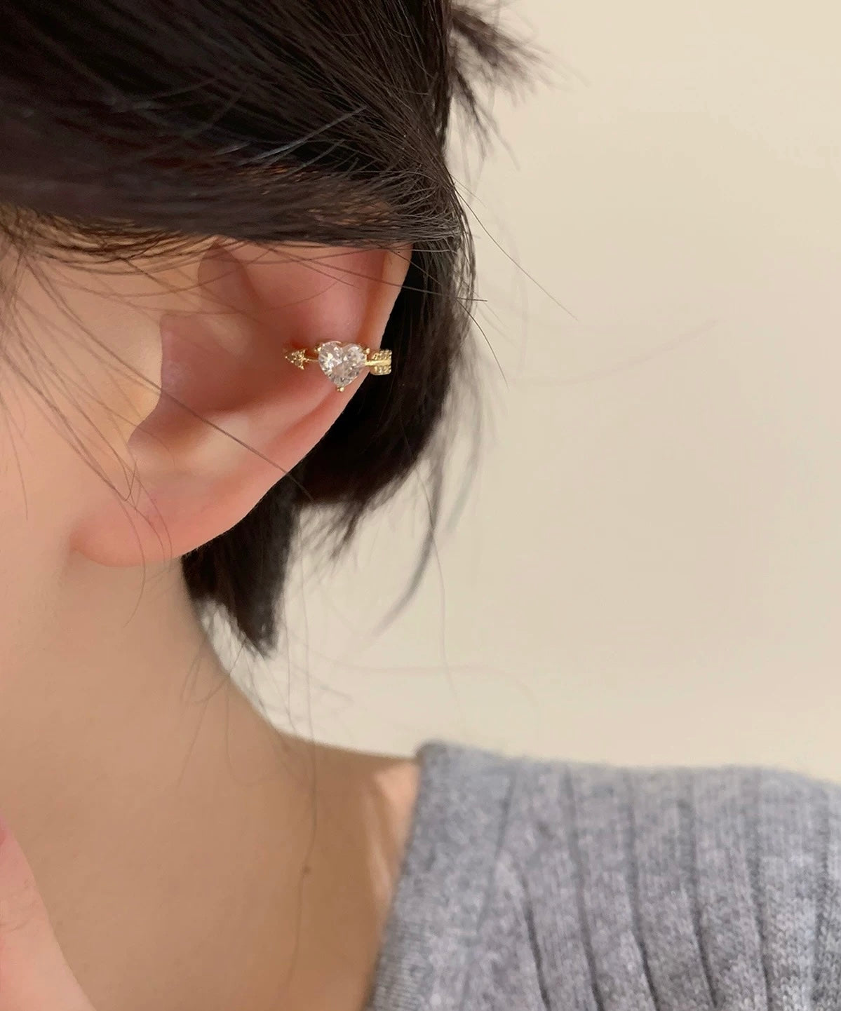 Love Pierce Cuff Conch Earrings