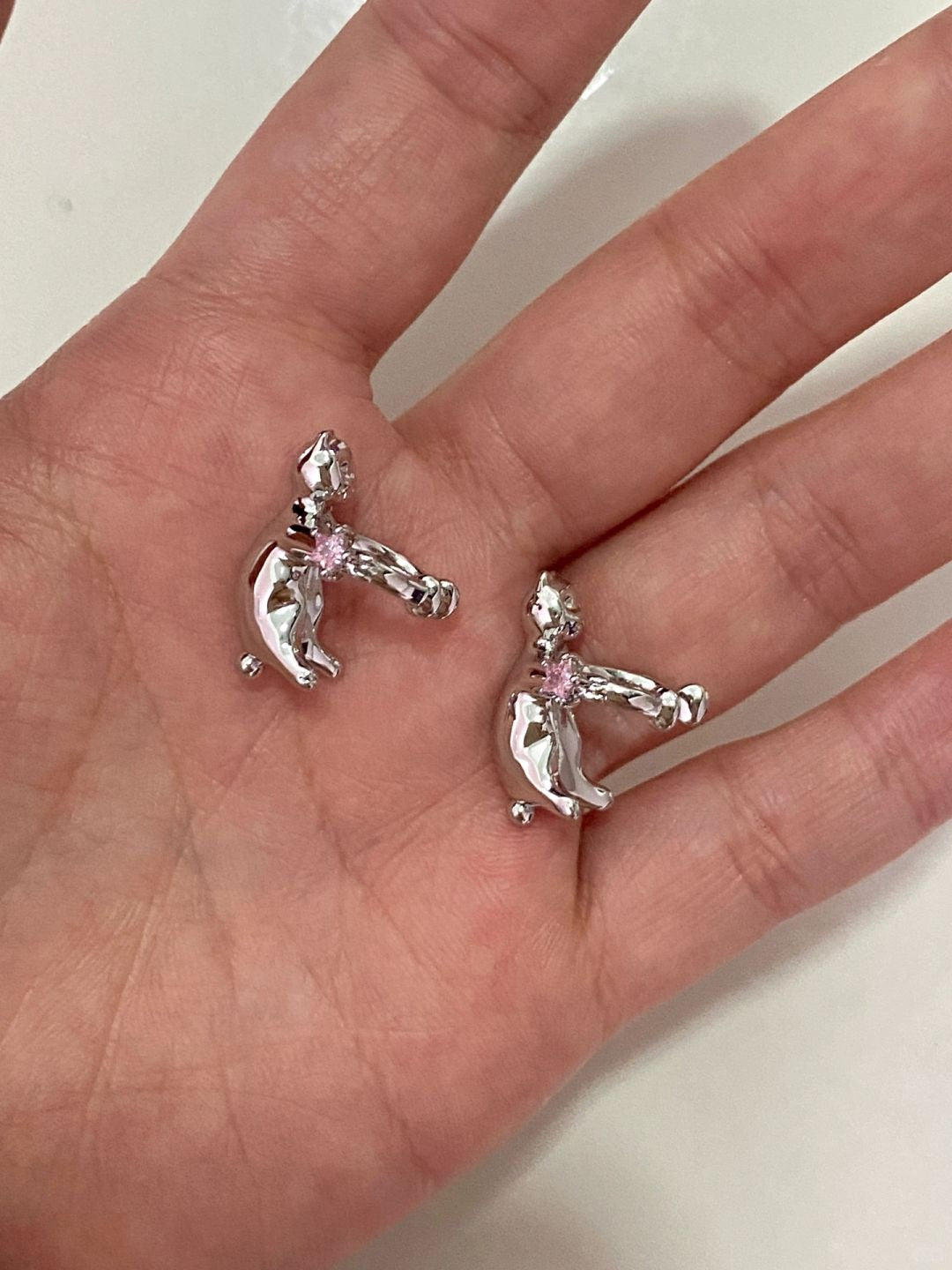 Kitten Ear Hug Cuff Conch Earrings