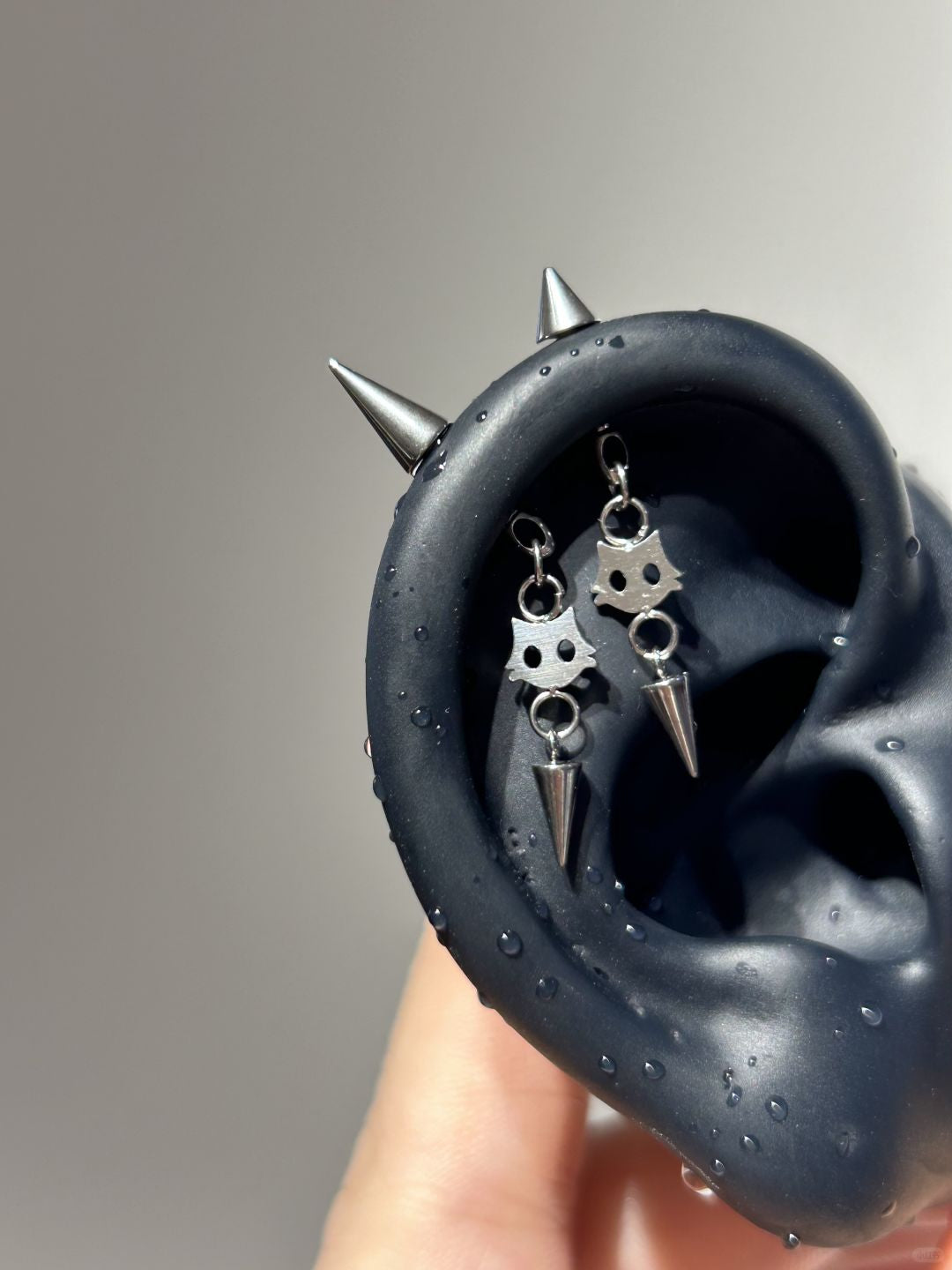 Vicious Kitten Vertical Helix Earrings