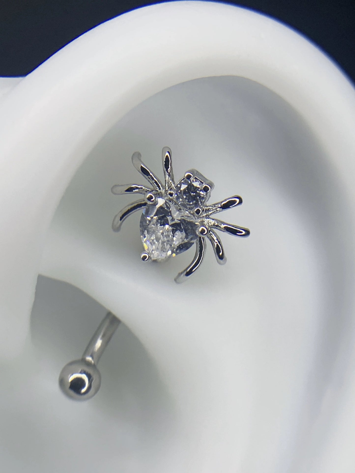 Spider Heart Rook / Daith Earrings