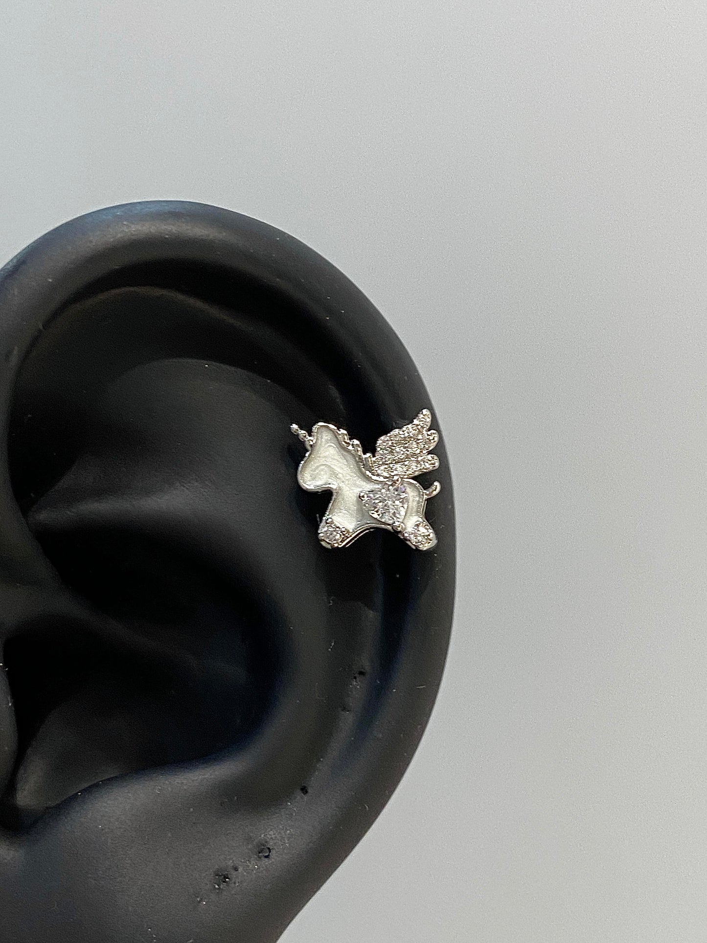 Flying Unicorn Helix Earrings
