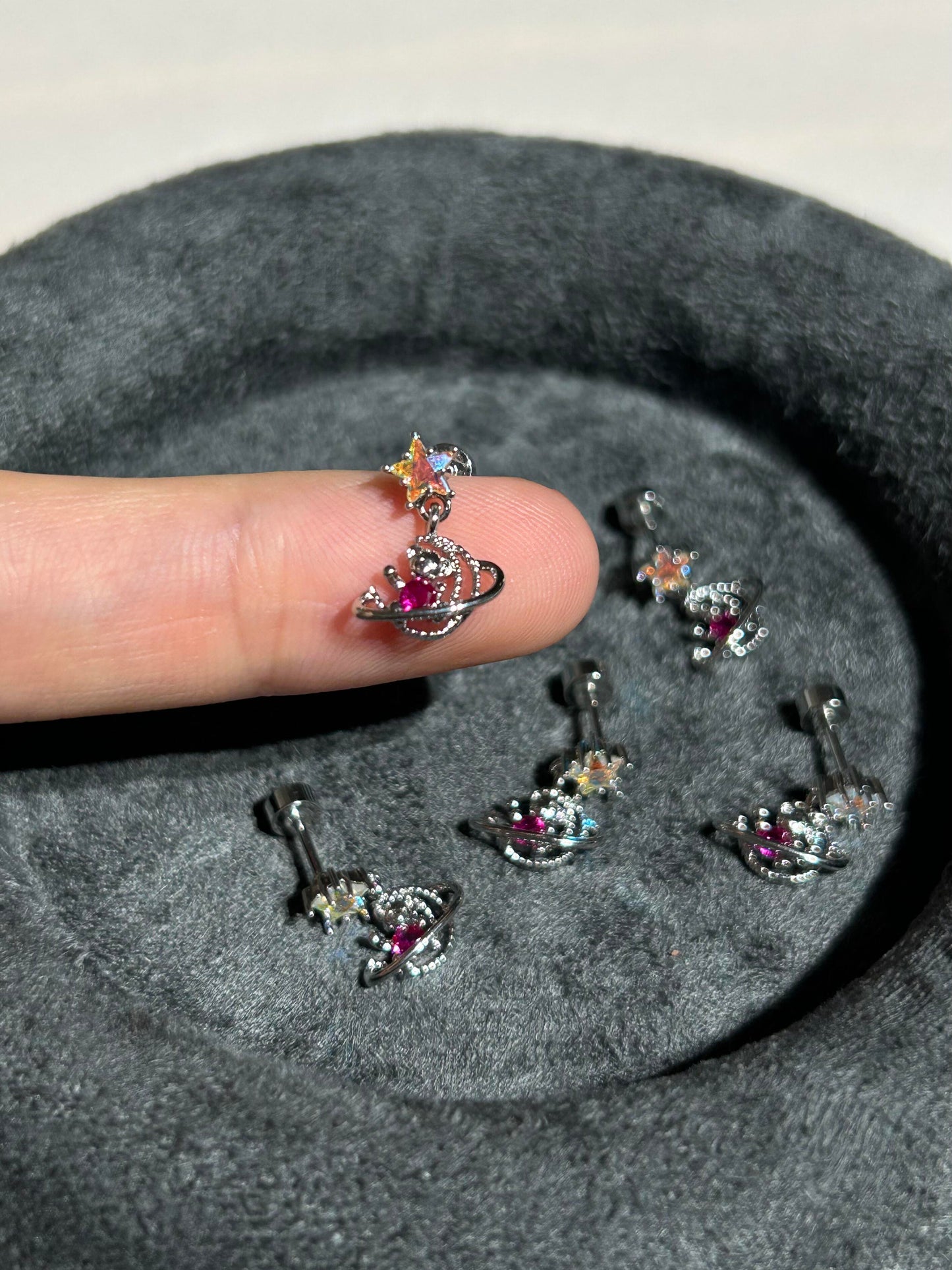Cosmic Bear Helix Earrings
