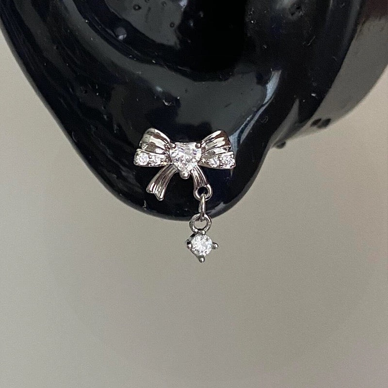 Love Bow Helix Earrings