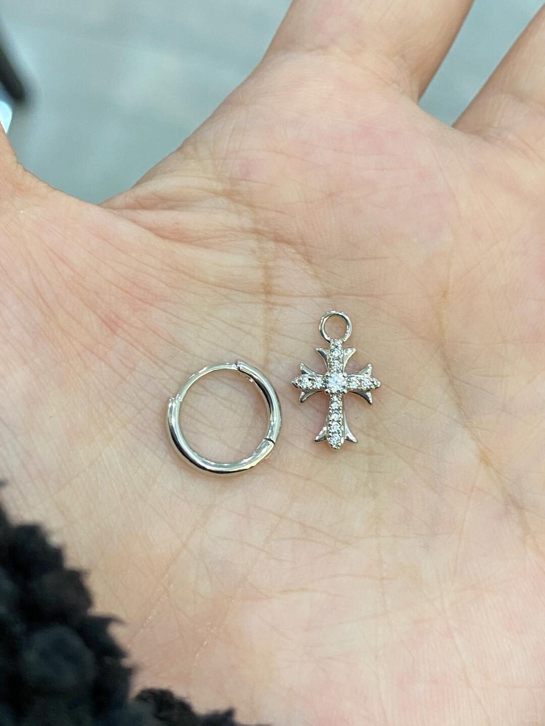 Cross Shard Helix Earrings