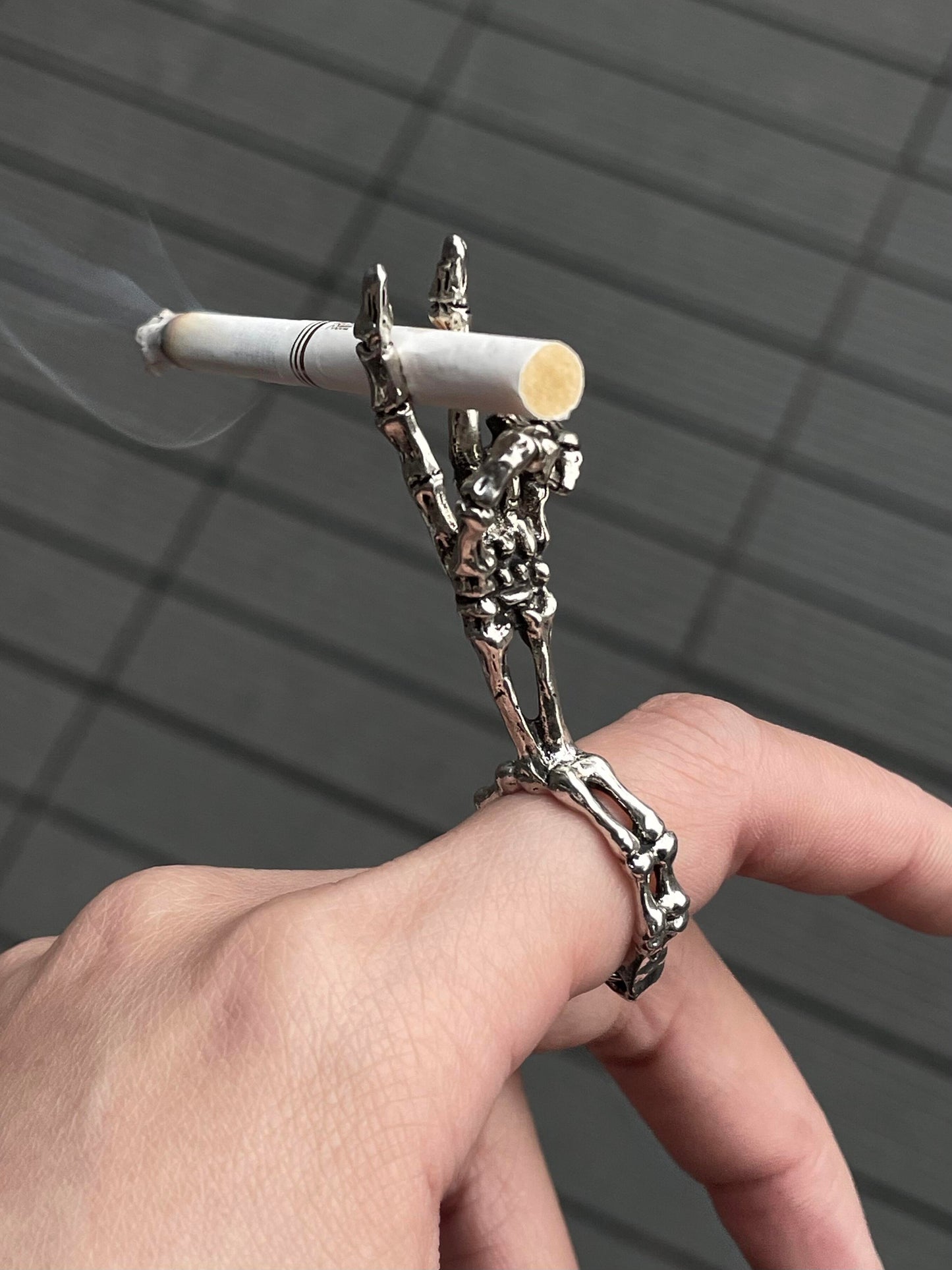 Skeletons Grip Adjustable Ring