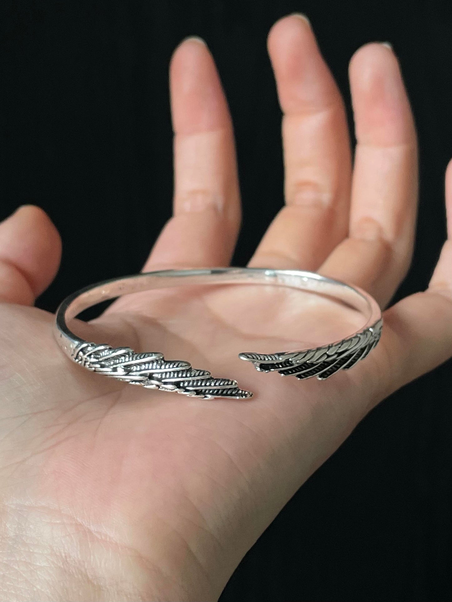 Feather End Bangle Bracelets