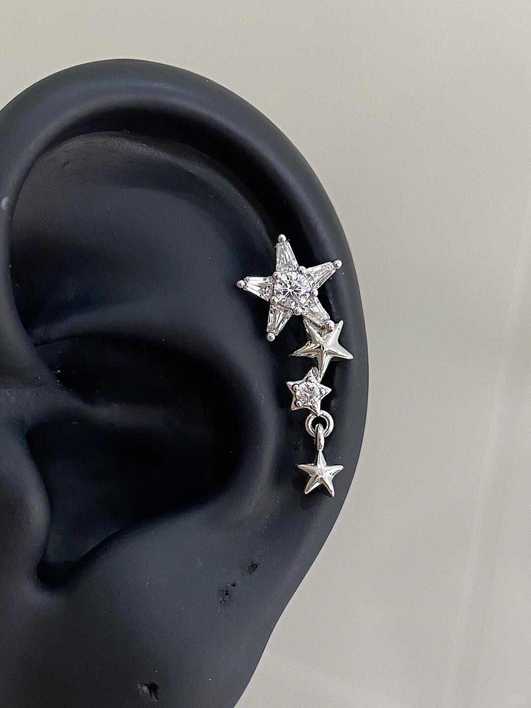 Cosmic Stars Helix Earrings
