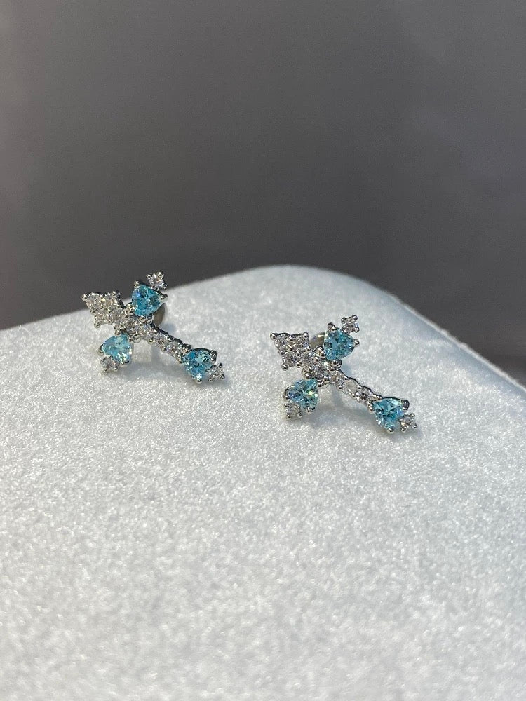 Frostbite Cross Helix Earrings