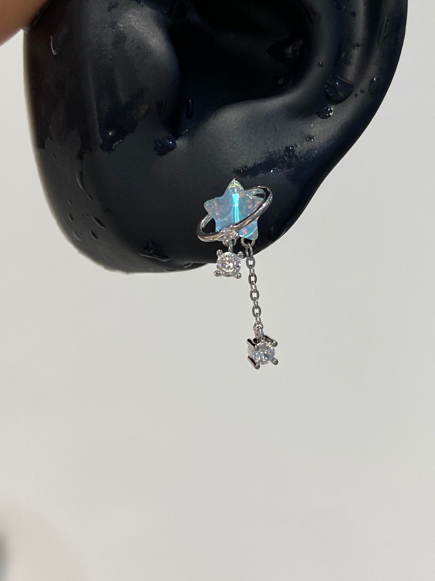 Sapphire Star Helix Earrings