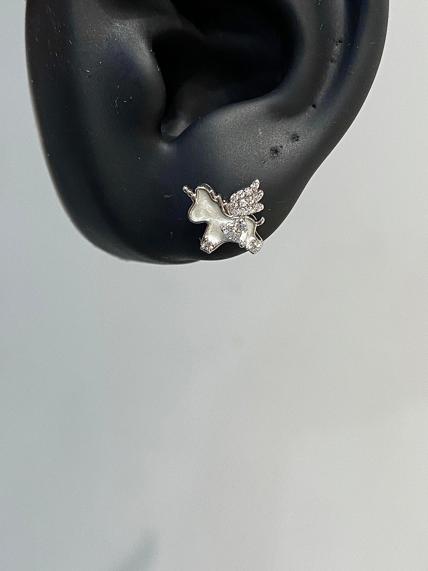 Flying Unicorn Helix Earrings