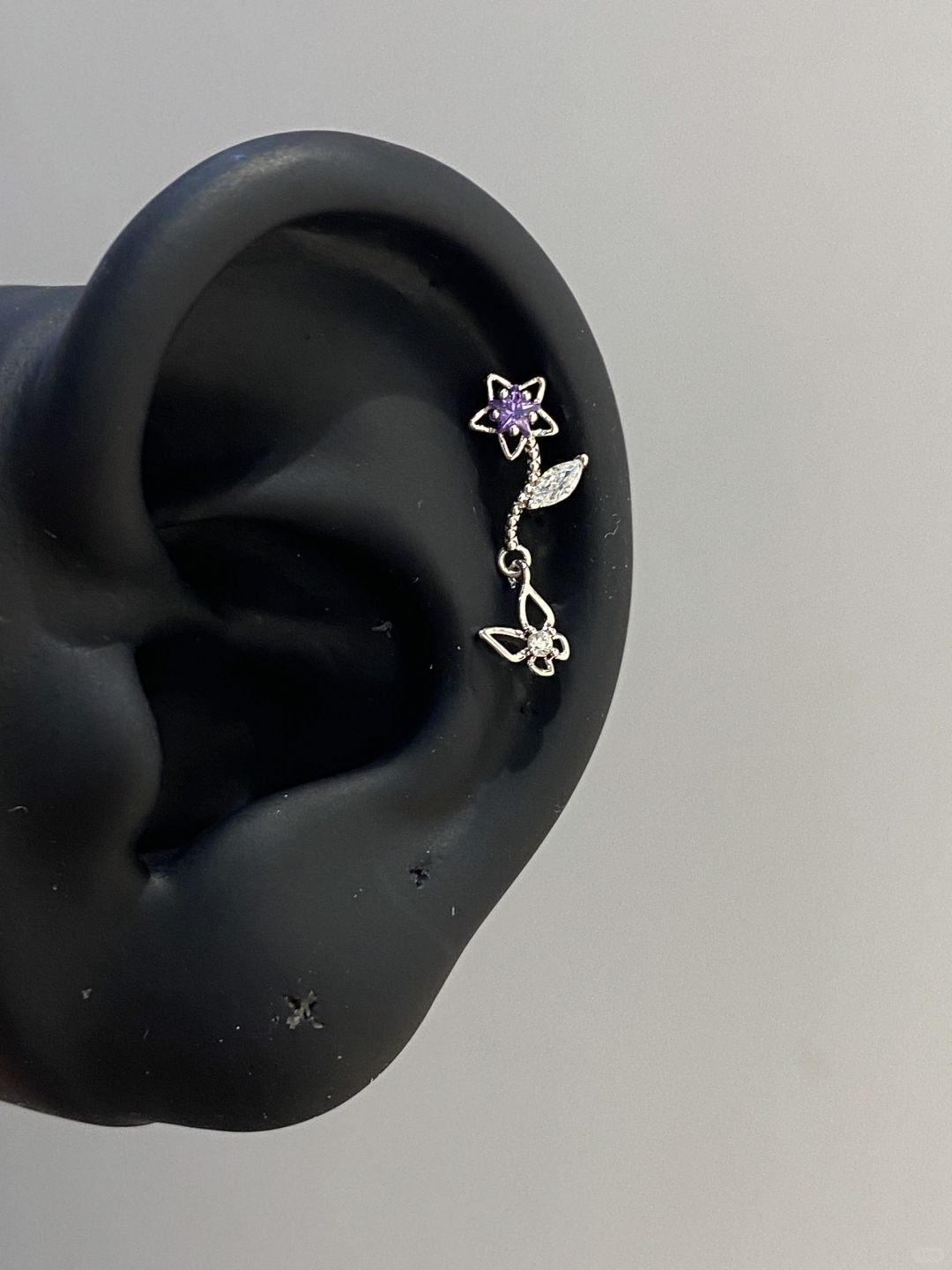 Lilac Bloom Helix Earrings