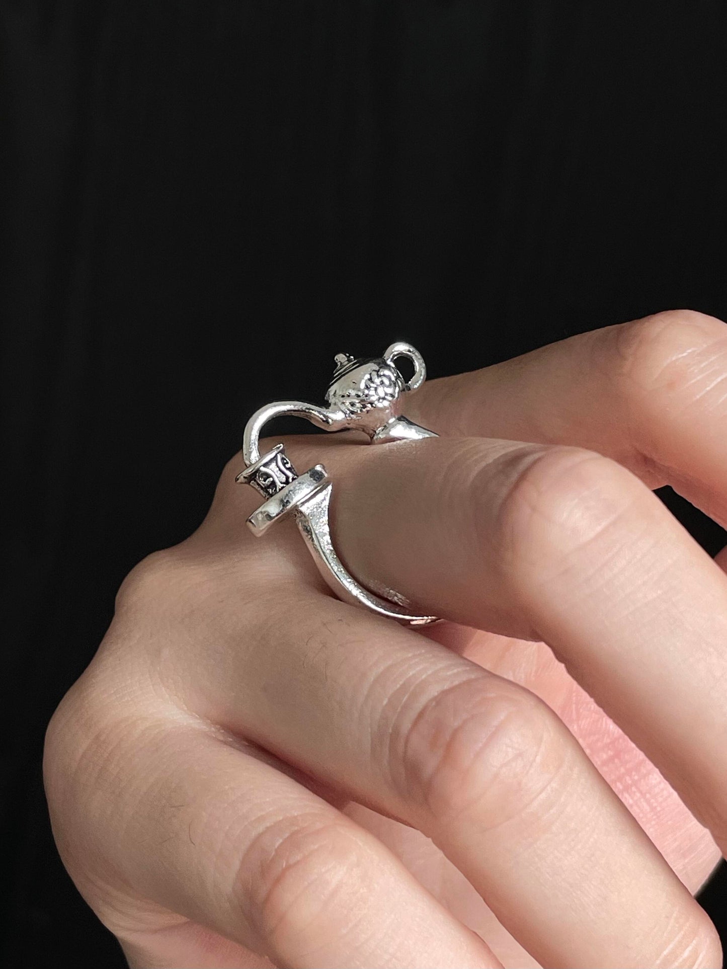 Fairy Teapot Adjustable Ring