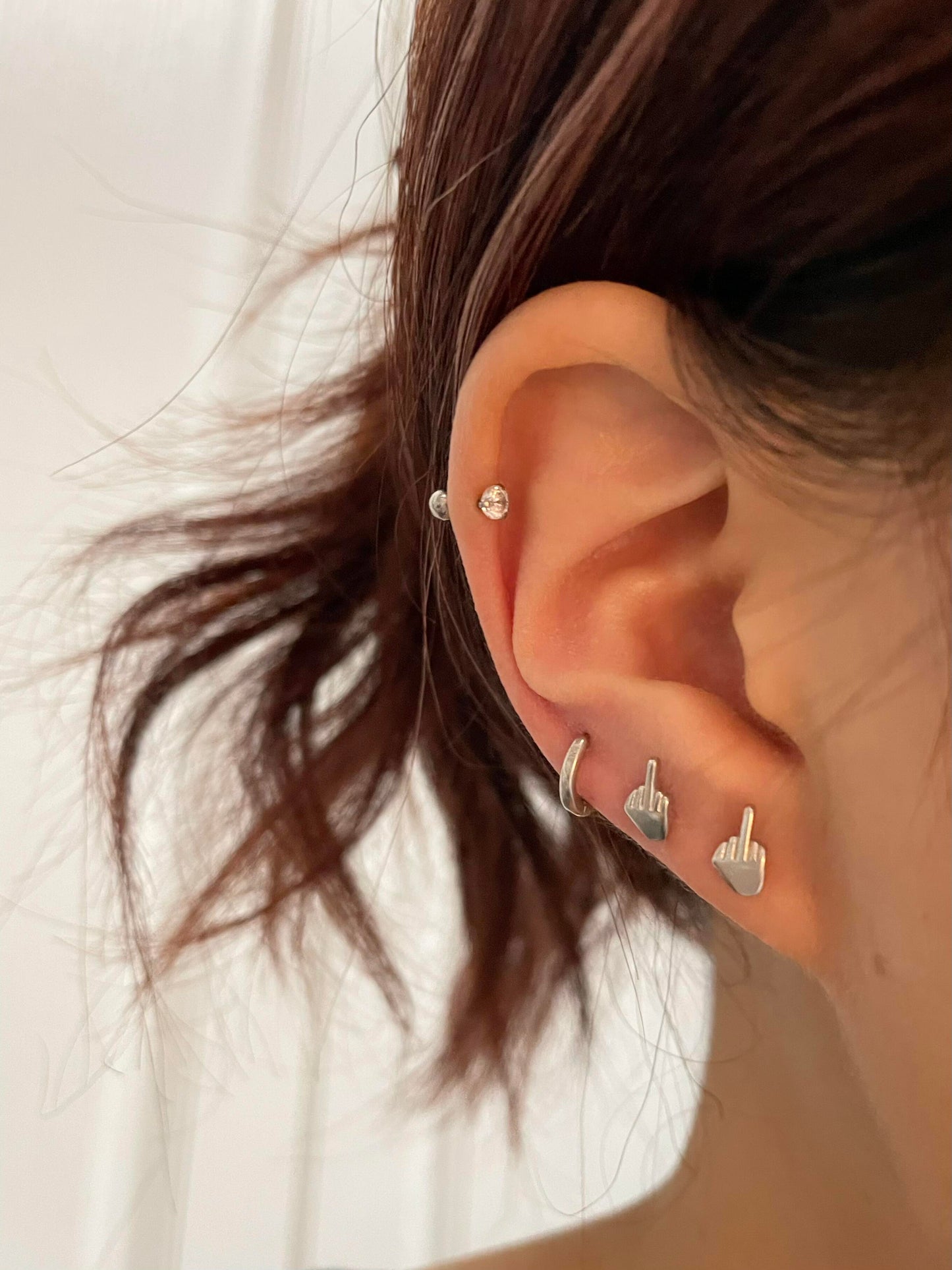 Middle finger Earrings