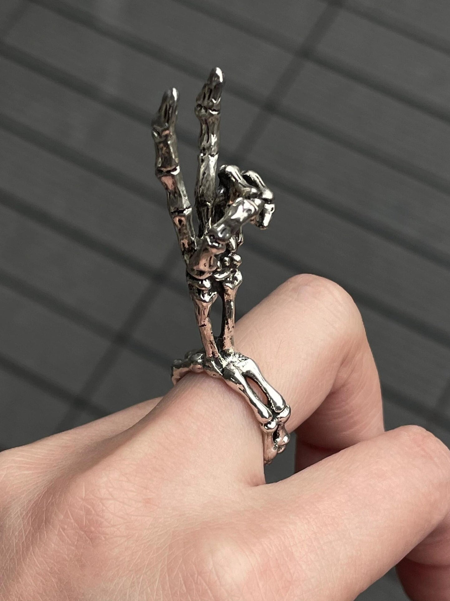 Skeletons Grip Adjustable Ring
