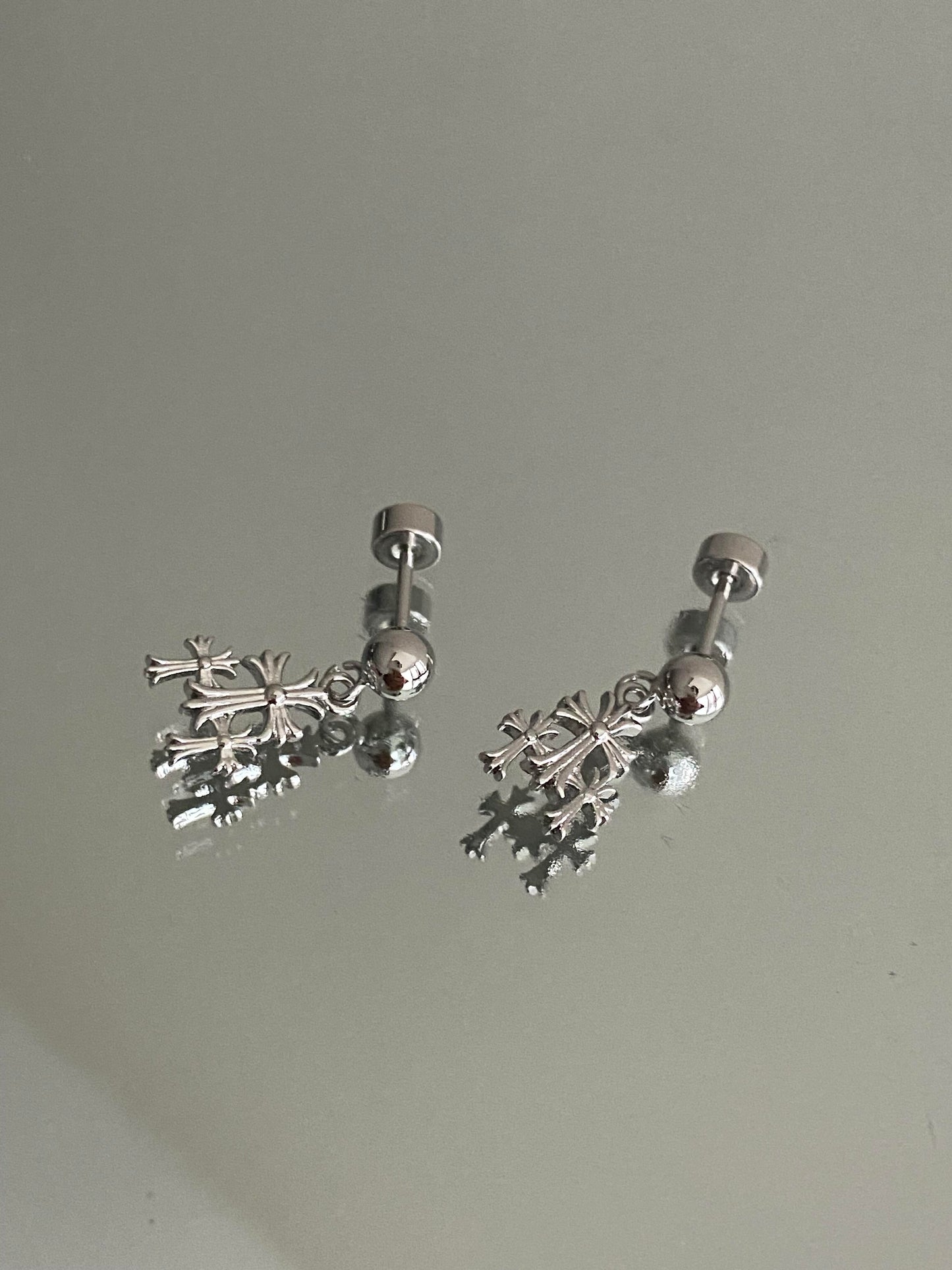 Triple Cross Helix Earrings