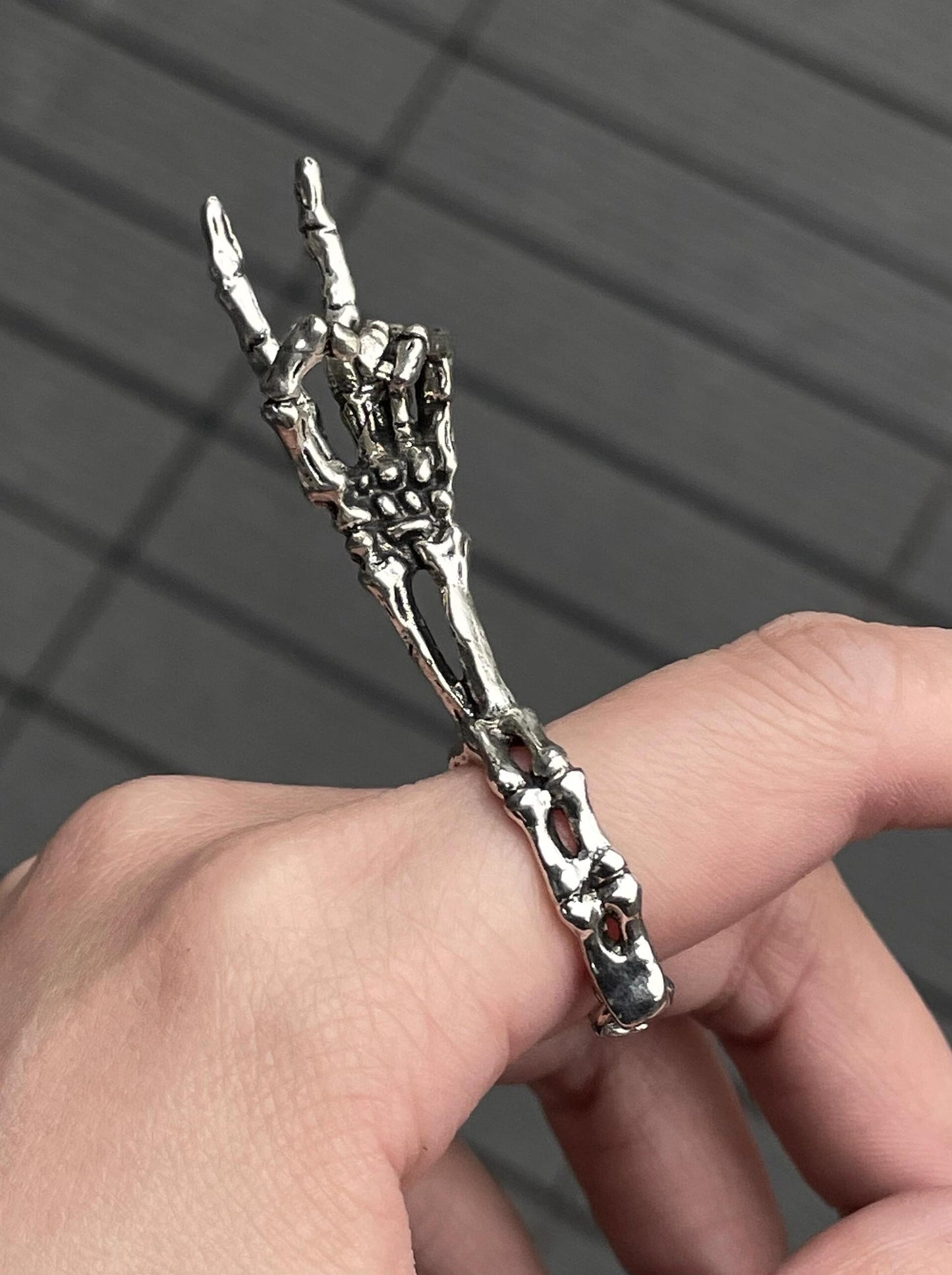 Skeletons Grip Adjustable Ring