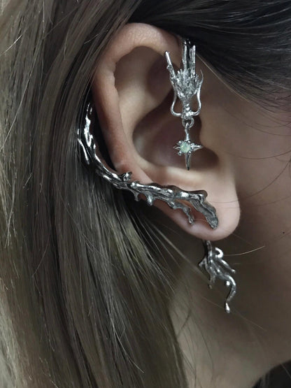 Melting Dragon Cuff Earrings