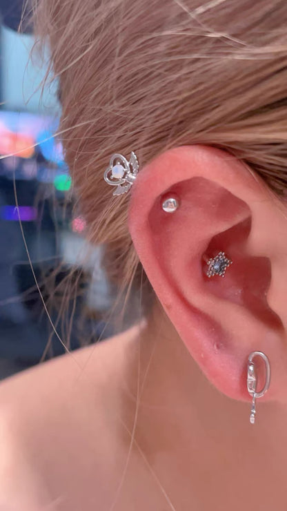 Angel Wish Vertical Helix Earrings