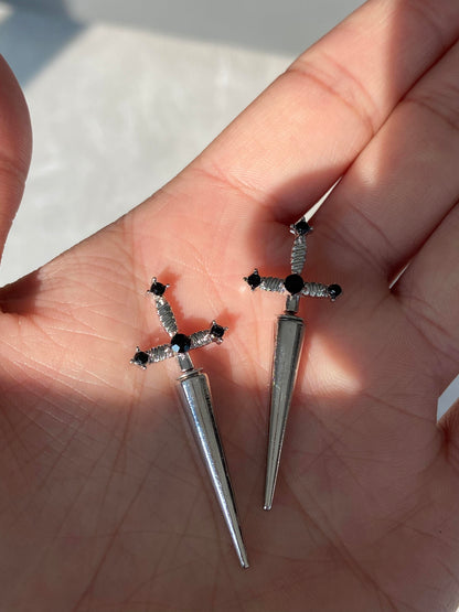 Crimson Blade Earrings
