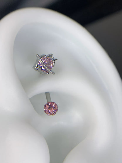 Celestial Heart Rook / Daith Earrings