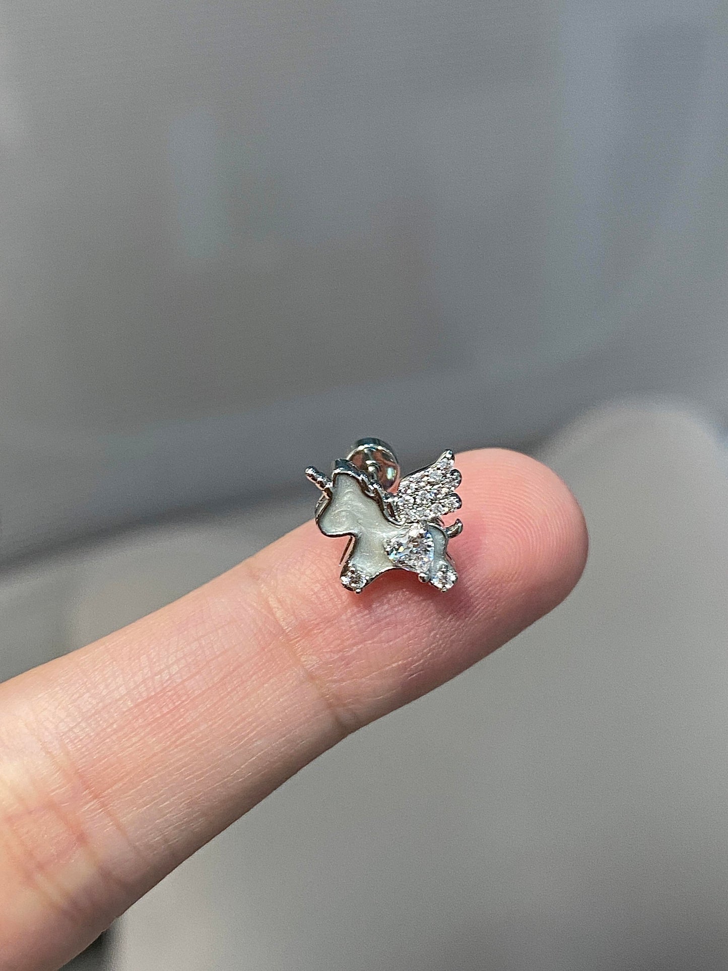 Flying Unicorn Helix Earrings